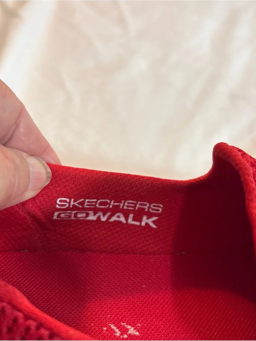 Skechers Red Slip-On Mesh Walking Shoes 8/21
